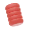 Red Soft Body Five Stacked Round Shape
