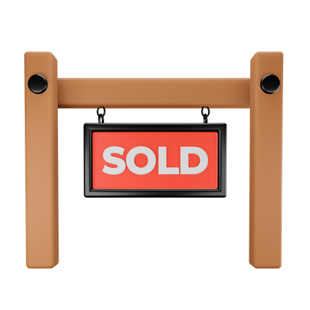 Red sold board  3D Illustration