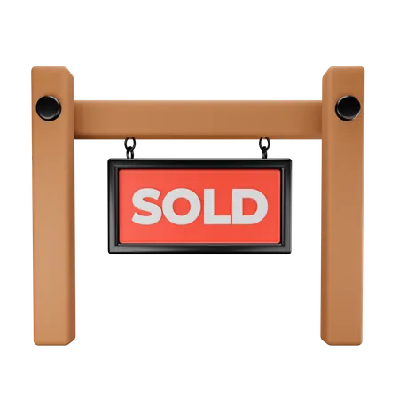 Red sold board  3D Illustration