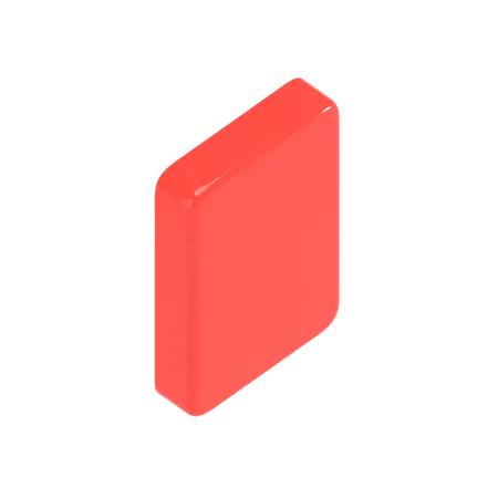 Red Square Shape  3D Illustration