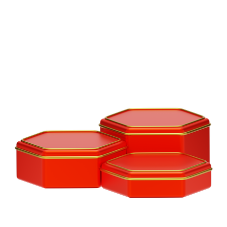 Red Stage Podium  3D Icon