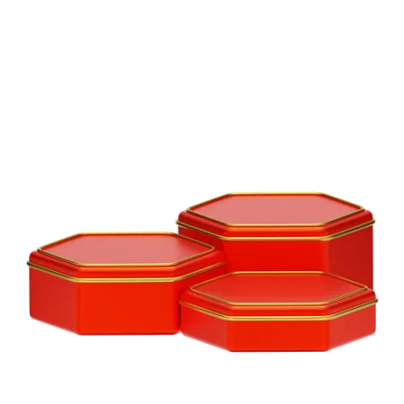 Red Stage Podium  3D Icon