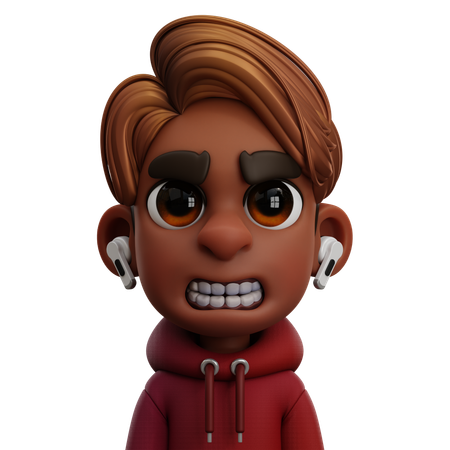 Red Sweater Boy  3D Icon