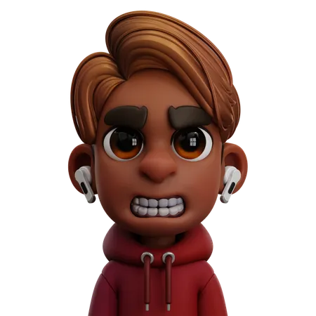 Red Sweater Boy  3D Icon