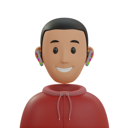 Red Sweater Boy  3D Icon