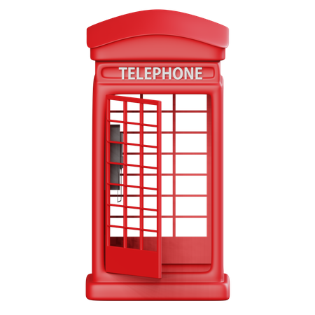 Red Telephone Box  3D Icon