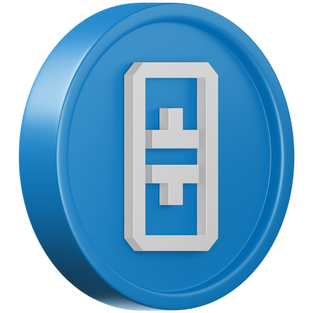 Red theta  3D Icon