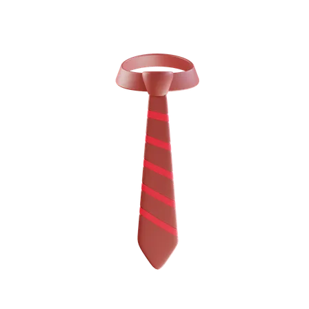 3 D Render Red Tie 3D Icon