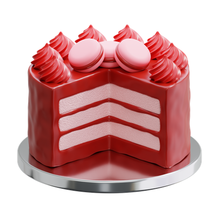 Red Velvet Cake  3D Icon