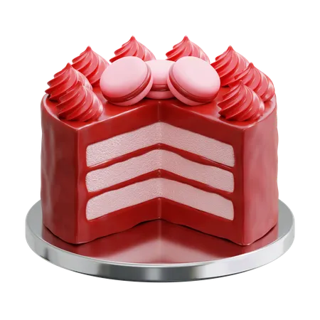 Red Velvet Cake  3D Icon
