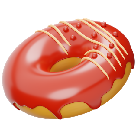 Red Velvet Donuts  3D Icon