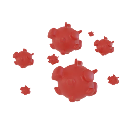 Red Virus 3D Illustration