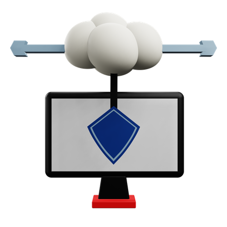 Red vpn  3D Icon