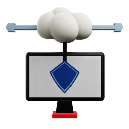 Red vpn  3D Icon