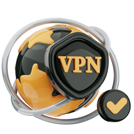 Red vpn  3D Icon