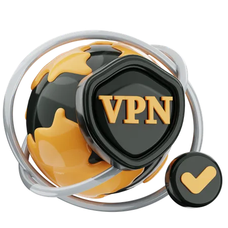 Red vpn  3D Icon