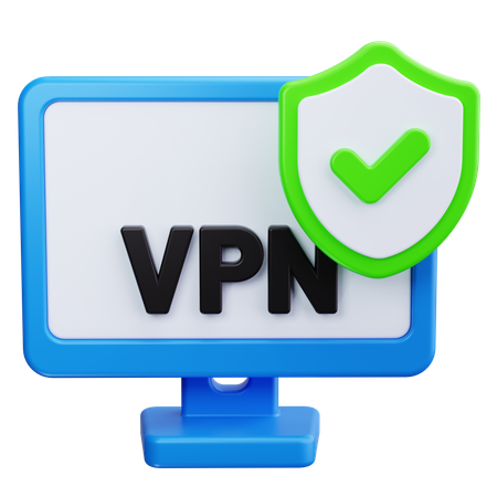 Red vpn  3D Icon