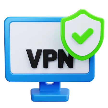 Red vpn  3D Icon