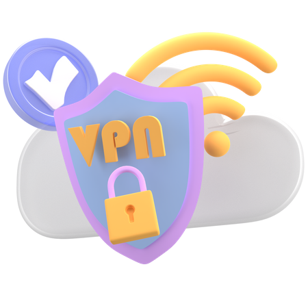 Red vpn  3D Icon