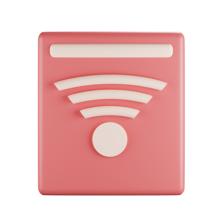 Red Wi Fi  3D Icon