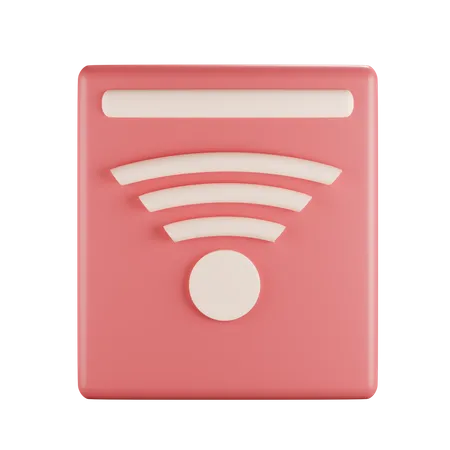 Red Wi Fi  3D Icon