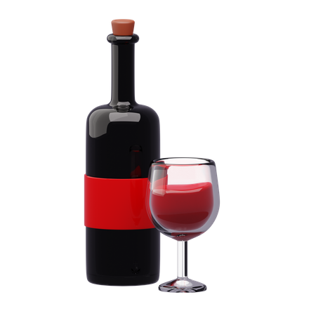Red Wine  3D Icon
