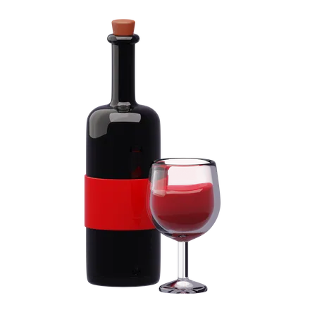 Red Wine  3D Icon