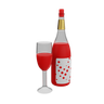 red wine bottle and glass symbol