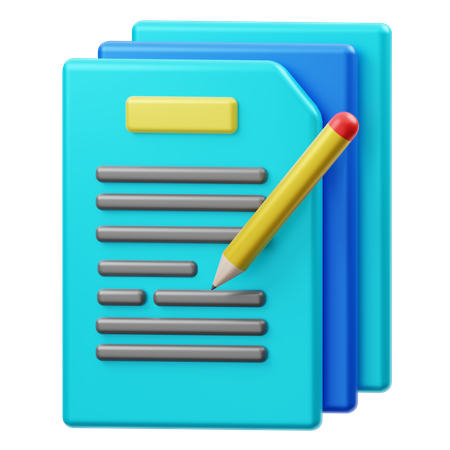 Redacción  3D Icon
