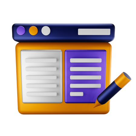 Redacción  3D Icon