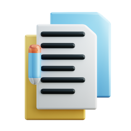 Redacción  3D Icon