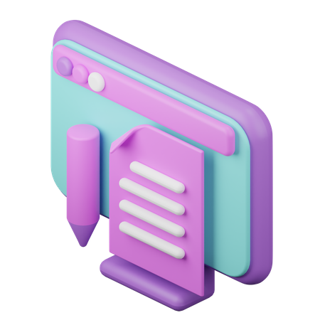 Redacción  3D Icon