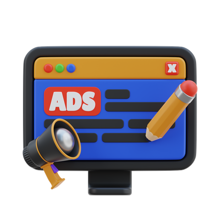 Redacción publicitaria de marketing  3D Icon