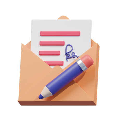 Icono de redacción de correo electrónico  3D Icon