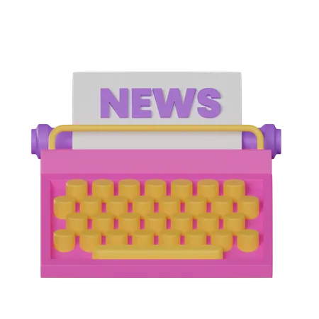 Redactor de noticias  3D Icon