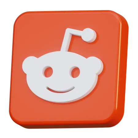 Logotipo 3 D De Reddit Icono 3 D 3D Icon