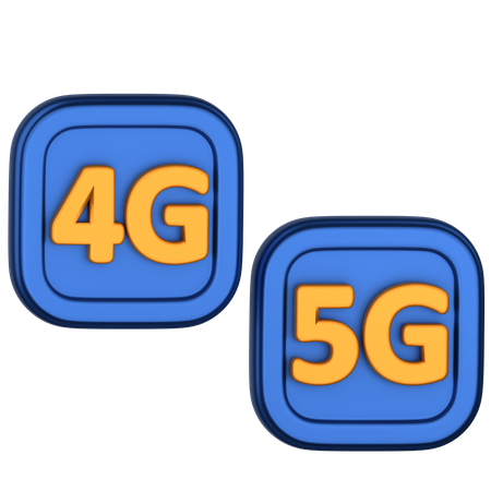 Rede 4g e 5g  3D Icon