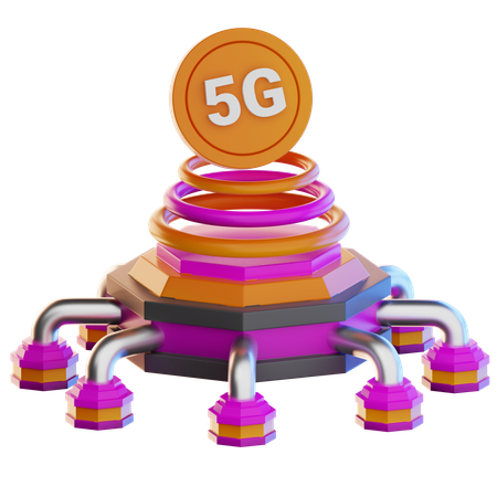 Rede 5G  3D Icon