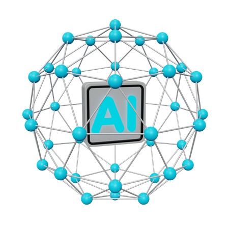 Rede de IA  3D Icon