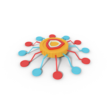 Rede de aplicativos de segurança  3D Icon