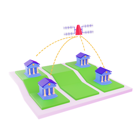 Rede bancária  3D Icon