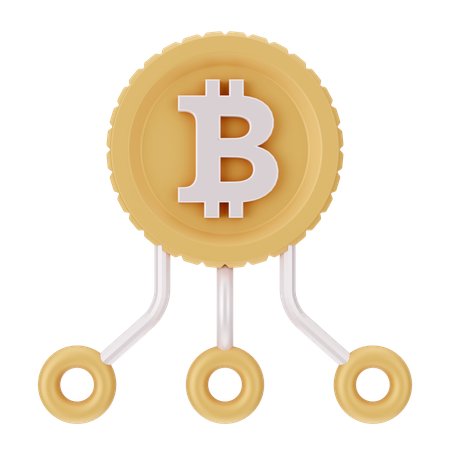 Rede Bitcoin  3D Icon