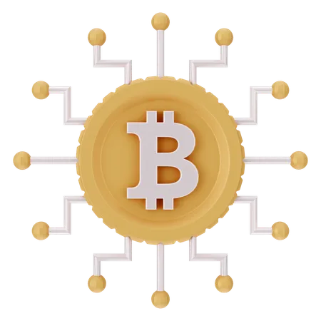 Rede Bitcoin  3D Icon