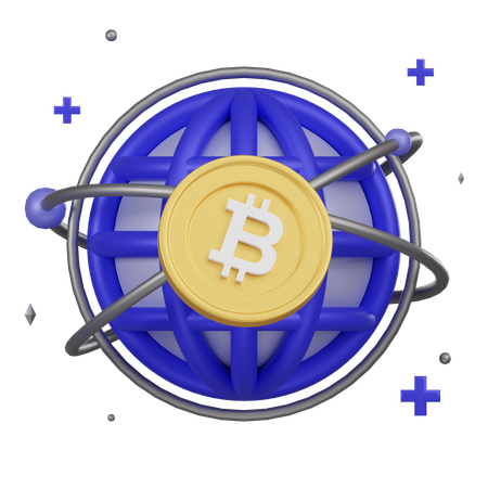 Rede Bitcoin  3D Icon