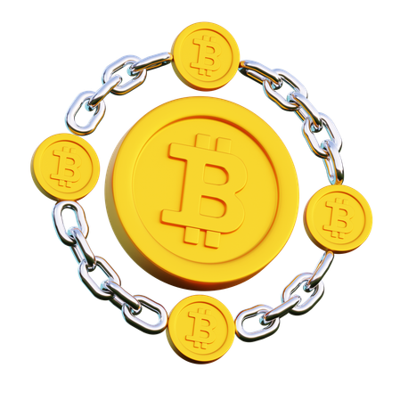 Rede Bitcoin  3D Icon