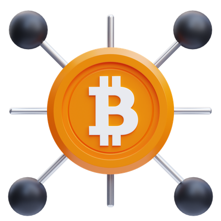 Rede Bitcoin  3D Icon