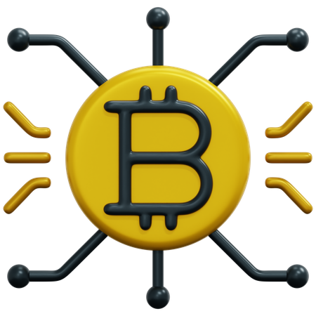 Rede Bitcoin  3D Icon