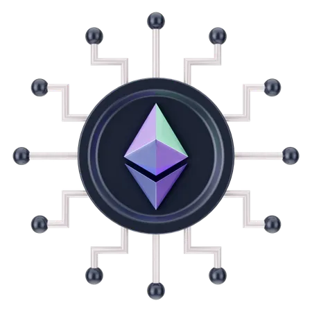 Rede criptográfica  3D Icon