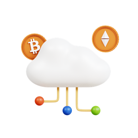 Rede criptográfica  3D Icon