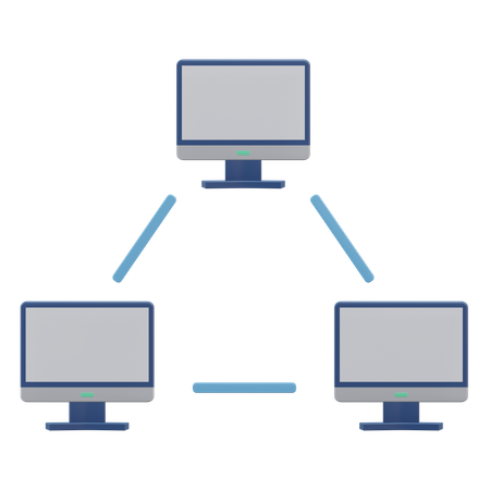 Rede de computadores  3D Icon